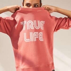 New BA&SH Tarah True Life Graphic Cotton Off White Sweatshirt Size 3/L/8 US NWT